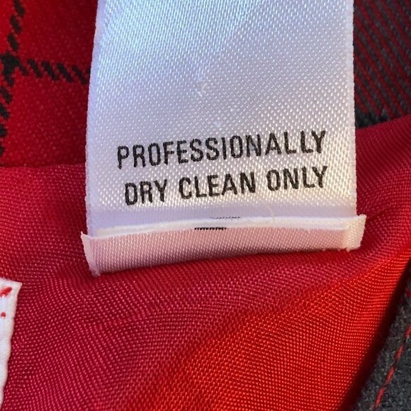 UGLY SWEATER VEST - Chaus Christmas Plaid Vest Red and Grey Flannel - Picture 9 of 9